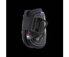 Acavallo Protège-boulet pour cheval bande élastique à la cheville recouverts en Gel, Noir , COB