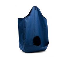 Reitsport Amesbichler Sac à foin avec sac de récupération pour le foin et le travail AMKA – H : 70 cm L : 46 cm P : 16 cm Filet alimentaire – Bleu