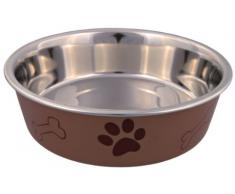 Trixie Ecuelle en Acier Inox Enduit Plastique Externe 0,25 l / 12 cm - Coloris aléatoire