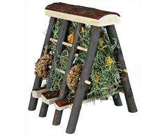 R ¢telier foin avec foin & anneaux de graines, 17 - 20 - 17 cm, 60 g/foin: 35