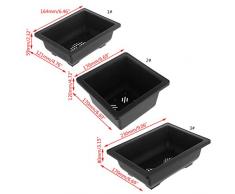 Junlinto, Jardinière en Plastique Imitation Pot De Fleur Balcon Rectangle Bonsai Bol Bassin Nursery Garden Planter 3