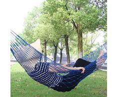LUFEILI Extérieur Casual Nylon Corde Filet Poche Suspendu Feuille Homme Adulte Enfants Swing étudiant dortoir hamac Sieste hamac