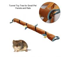 Zezego Jouet De Tunnel pour Animaux De Compagnie, Court Tunnel en Peluche Jouet Arbre Tunnel Tube Rat Rat Furet Jouet pour Petits Furets Et Rats pour Animaux De Compagnie, 80x8cm