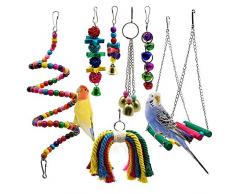 STAJOY Jouet pour perroquet à oiseaux, 7 pièces
