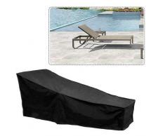 Couverture De Bain De Soleil Housse De Chaise Longue Bâche Pour Chaise Longue Anti-UV Anti-Vent Imperméables Tissu De 420D Oxford Housse De Protection Bain De Soleil, Transat Jardin 200X68X40–70cm