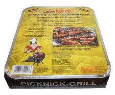 Alschuh Barbecue jetable env. 600 g de briquettes de Charbon de Bois +