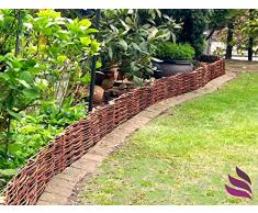 Floranica - Bordure en bois imprégné, plate-bande en osier pour jardin: 1 élément (hauteur 20 cm) et 25 tailles, longueur:50cm