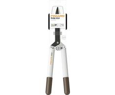 Fiskars Cisaille à haie HS53 pour tailler les haies et les arbustes, Longueur : 54,4 cm, Poids: 610 g, Blanc/Orange, FiberComp/Acier de haute qualité, Light, 1026931