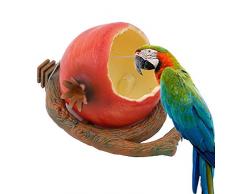 WAZA Mangeoire ou Abreuvoir pour Oiseaux Bol Pendentif Bol Alimentation de Loups Forme de Furet pour graines et Nourriture pour Oiseaux pénibles Cotorras Cacatúas Canario