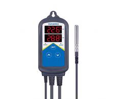 Inkbird ITC-306T Thermostat Chauffage Prise Thermostat Numérique Regulateur de Temperature,Thermostat Terrarium Intérieur Thermostat avec Sonde Acier Jour Nuit,2 Relais 220V pour Reptiles,Serre