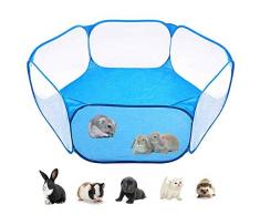 Fewao Cage pour petits animaux tente Pop Open pour petits animaux parc de jeu portable extérieur et intérieur clôture en fil métallique clôture de jardin tente pour cochons dInde lapins hamsters
