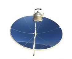HUKOER Cuiseur Solaire 1.5m de diamètre 1800W Portable cuisinière Solaire parabolique avec Une Plus Grande efficacité, Cuisinière Solaire, Four Solaire, Gril à Usage Familial, Faire bouillir