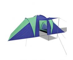 Tidyard Tente de Camping Imperméable/Grande Tente de Camping 6 Personnes Bleu Marin/Vert