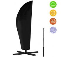 FXJIAO Housse de Protection pour Parasol avec Tige Housse de Protection pour Feux de Circulation 2 à 4 M Grande Housse de Parasol 265cm Housse de Protection pour Parasol Oxford 210D Waterproof Noir