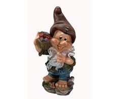 GMMH 27328 5 Nain de Jardin avec Panier 7 Nains Collection – Hauteur 35 cm