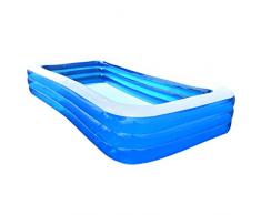 Piscine Gonflable Rectangulaire Piscine Gonflable Épaissie Résistant À lusure Gonflable Marine Piscine À Balles pour Enfants Adulte 305 * 180 * 60 cm