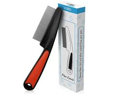 volila Peigne antipuces pour éliminer Les puces, Les tics, Les Insectes et la saleté sur Vos Animaux de Compagnie, Anti-Insectes Chats et Chiens