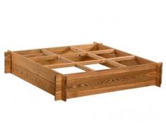 EKJU Carre potager en sapin - 100 x 100 x H 20 cm