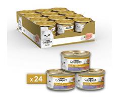 Purina Gourmet Gold Humide Chat Pâté avec Agneau et Canard, 24 boîtes de 85 g chacune, 24 x 85 g