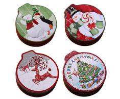 B Blesiya 4X Bocal De Noël Round Zadd Ou Zsub Cheval Bouche en Forme De Fer Bonbons Biscuit Coffret Cadeau