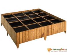 Carré de potager en bois teinté Potimarron 120