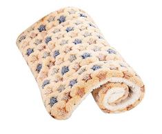 Lanivic Chien Chat Couvertures Animal de Compagnie Duveteux Toison Tapis Doux Coussin Tampon pour Puppy Kitten Motif étoile XL
