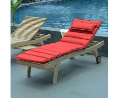 TeckAttitude Matelas Rouge pour Bain de Soleil