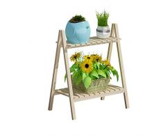 NNIU- Balcon à Fleurs en Bois Massif Balcon Balcon Simple à lintérieur de Salon Balancelle à Fleurs Pliable Multi