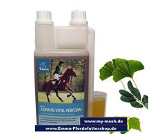 Emma ® MSM pour Chevaux Aliments complément Alimentaire + Liquide avec MSM et glucosamine, soufre-méthylsulfonylméthane, pour Les articulations, ligaments, tendons chez Les Chevaux 1 Litre.
