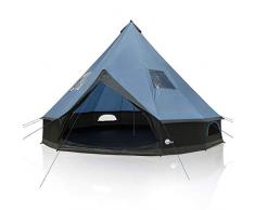 your GEAR Tente Ravello 500, Tipi pour 6-8 Personnes Tente familiale Hauteur Libre Sol Cousu étanche 5000 mm Bleu Gris