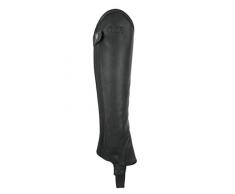 AK - Demi-Chaps déquitation en cuir classique, Noir , L