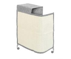 Navaris Tapis griffoir Chat - Protection côté Droit canapé Meuble Sol Mur - Tapis en sisal et Lin 60 x 50 cm adapté pour Chaton Chien