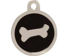 Personnalisé Médaille pour Animal domestique en forme dOs Noir (Extra Large) | SERVICE DE GRAVURE | Médaille pour Chien et Chat Personnalisée avec Design Coloré
