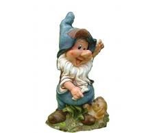 Unbekannt Nain de Jardin avec Chien 37 cm de Hauteur - Décoration de Jardin - 7 Motifs différents