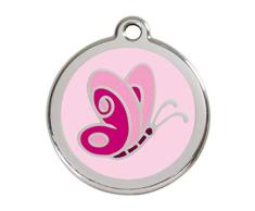 Red Dingo Médaille pour Chien Papillon Rose 38 mm