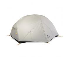 Naturehike Mongar Ultra léger Tente 2 Personnes 20d Coque en Silicone Double Couche Tente de Camping randonnée (Gris)