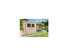 Solid Abri de Jardin Camlia Toit Plat avec auvent 4.60m 28mm