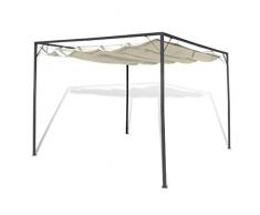 vidaXL Tonnelle de Jardin avec Auvent Rétractable Tente de Réception Jardin