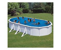 Gre KIT510ECO Piscine Acier Ovale H 120 M Blanche Fidji,