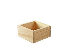 Rameng- Pot de Fleur Bois, Bac à Fleurs Vintage Style Rustique pour Plante Succulente