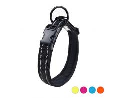 Collier pour Chien, Kaka mall Collier Classique Rembourré Réglable Réfléchissant Avec Anneau en Alliage pour Chien de Petite / Moyenne / Grands Taille