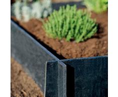 Nature Carré Potager Borderfix épaisseur 10mm - 100x100xH19cm - Noir