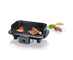 SEVERIN Gril Barbecue, Gril de table, Surface du Gril (38x22,6cm), 2300W, PG 8539, Noir
