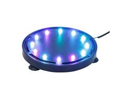 Yunt Lumière à Bulle d’Air LED Éclairage Étanche et Subemersible LED Lampe de Décoration pour Aquarium (A: diamètre: Environ 10.5cm, Puissance: 1W)