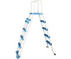 well2wellness Échelle de Piscine 4 marches avec plateforme 185/132 cm (024293)