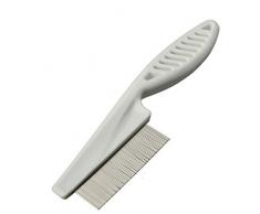 AmaMary Peigne Anti-puces pour Chats, 14cm Professional en Acier Inoxydable Chien Peigne Anti-puces Chat puces Peignes