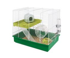 Ferplast Duo Cage pour Hamster avec Accessoires Barreaux Blancs