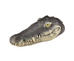 Alligator Head leurre et étang Flottant 13inches géant réaliste Look Flottant leurre Alligator Fun Eau extérieure Floating Head Crocodile Art Decor Drives Canards pour Piscine, étang et Jardin