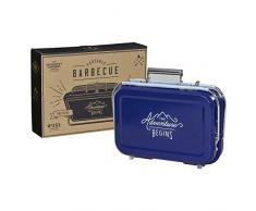 Le matériel de Gentleman Gen253 Barbecue Portable, Bleu, 32 x 31.5 x 40 cm