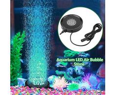 Zerodis Aquarium Lampe Bulle dair Aquarium Submersible Éclairage Aquarium LED Changement de Couleur Décoration Réservoir De Poissons avec EU Plug